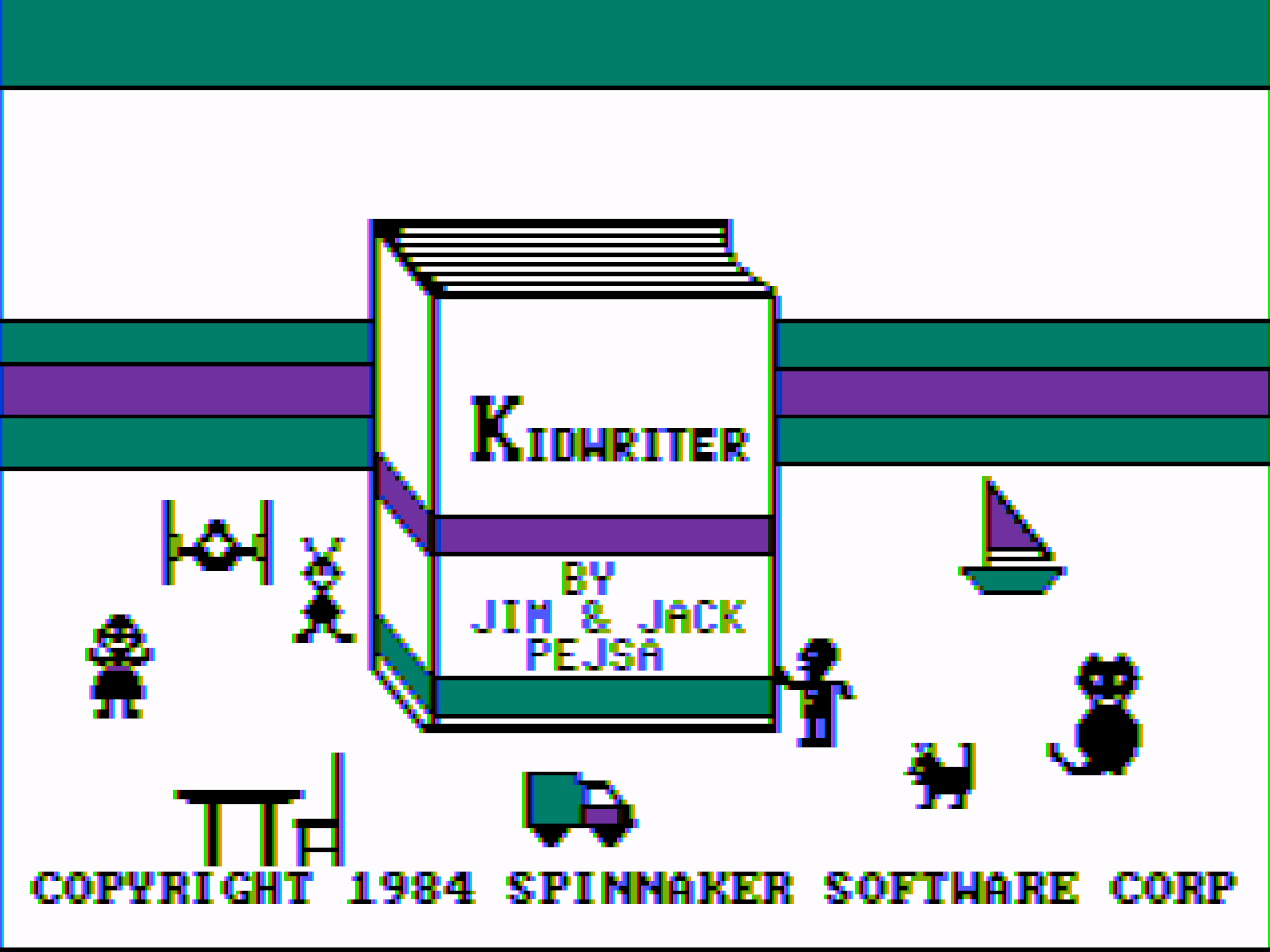 Title screen of KidWriter