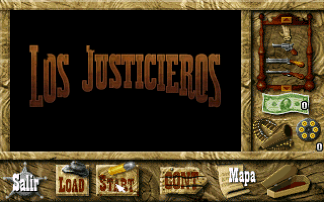 Title screen of Los Justicieros