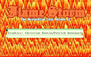 Title screen of Flame Storm