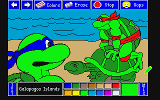 Gameplay of Electric Crayon Deluxe: Teenage Mutant Ninja Turtles: World Tour