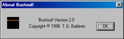 Title screen of Bustout!