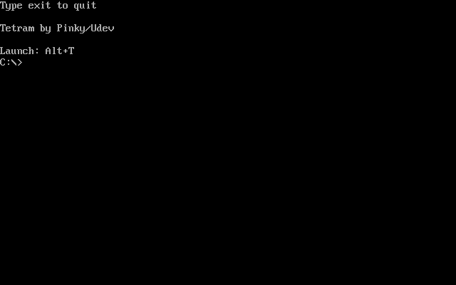 Title screen of TetRAM