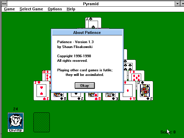 Title screen of Infinite Patience