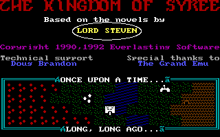 Title screen of The Kingdom of Syree