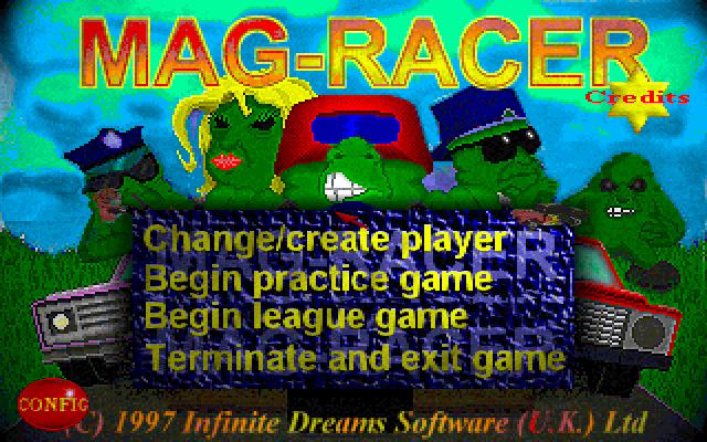 Title screen of Mag-Racer