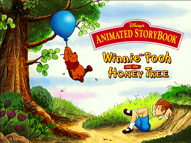 Title screen of Disney's Animated Storybook: Winnie the Pooh and the Honey Tree