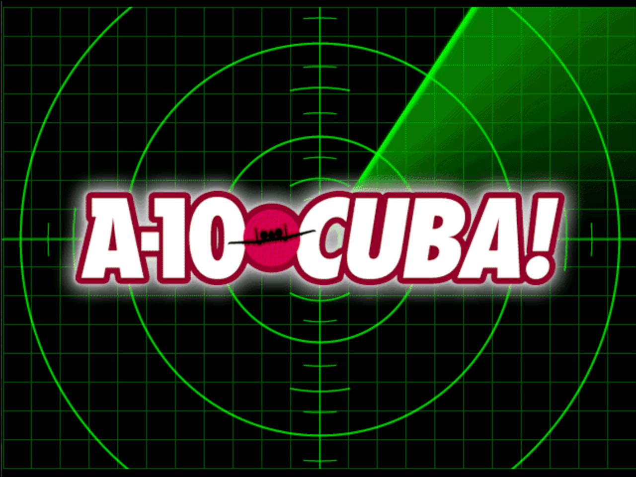 Title screen of A-10 Cuba!