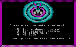 Title screen of The Bugs Bunny Hare-Brained Adventure