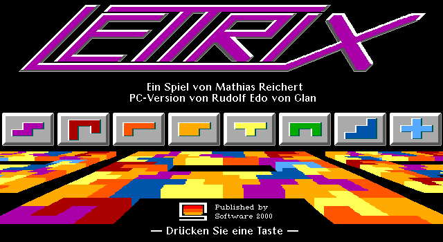 Title screen of Lettrix