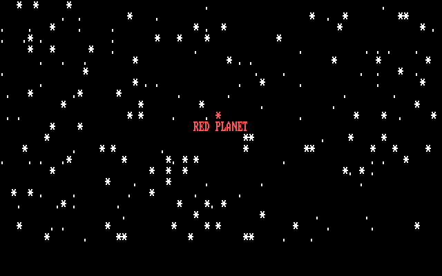 Title screen of Red Planet