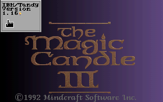 Title screen of The Magic Candle III