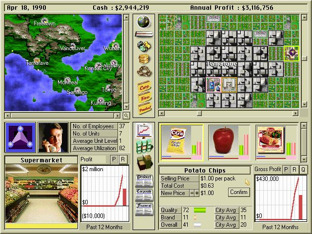 Gameplay of Capitalism Plus