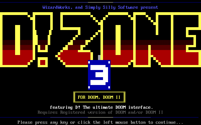 Title screen of D!Zone 3