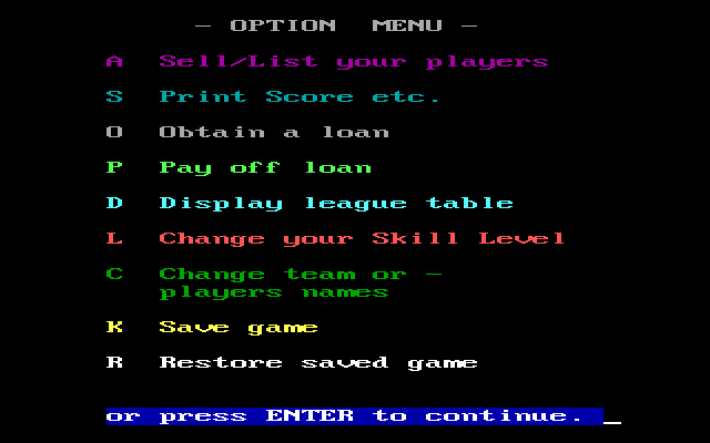 Gameplay of Football Manager
