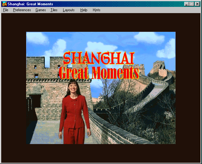 Title screen of Shanghai: Great Moments