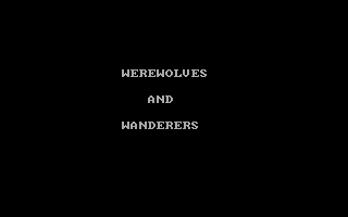 Title screen of Werewolves and Wanderers