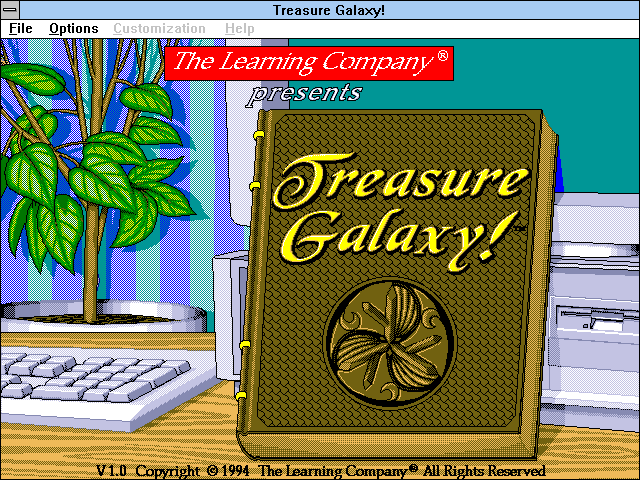 Title screen of Treasure Galaxy!