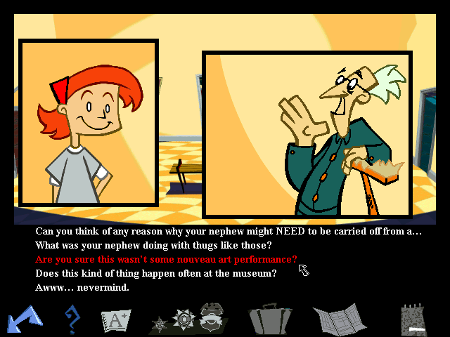 Gameplay of JumpStart Adventures 5th Grade: Jo Hammet, Kid Detective