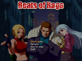 Title screen of Beats of Rage