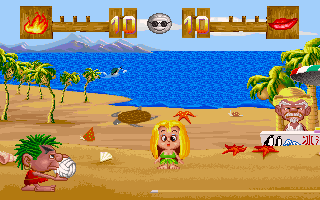 Gameplay of Caveman Volleyball