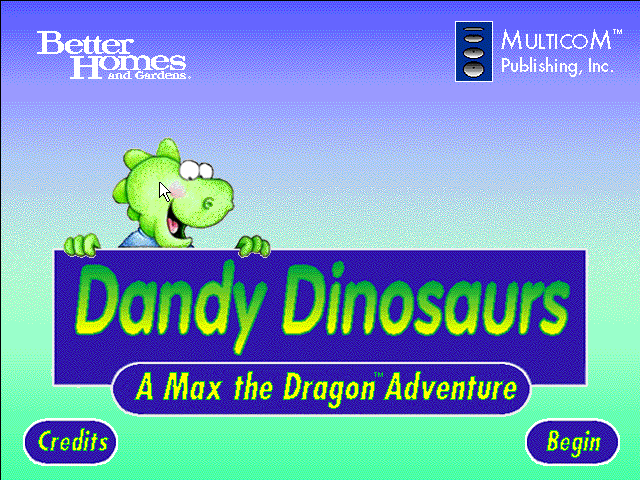Title screen of Dandy Dinosaurs