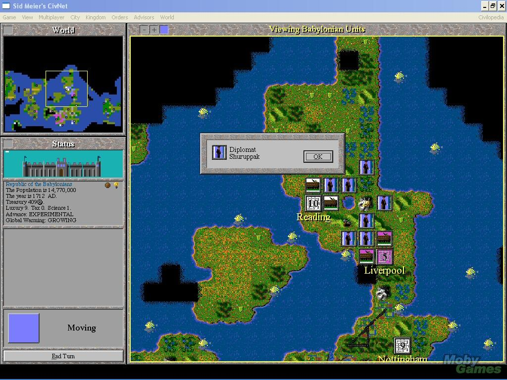 Gameplay of Sid Meier's CivNet