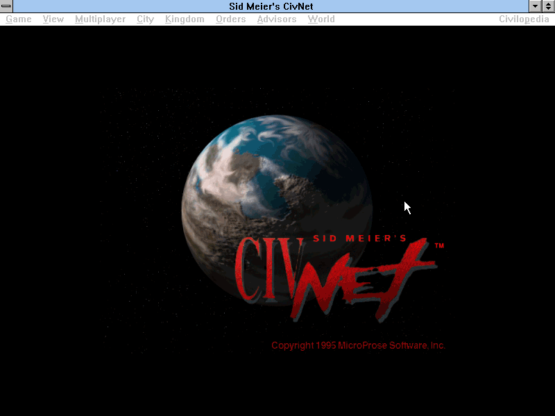 Title screen of Sid Meier's CivNet