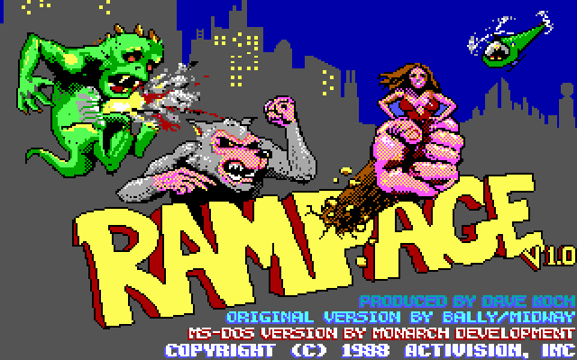 Title screen of Rampage
