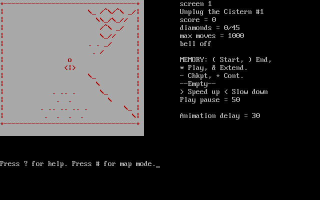 Title screen of Wanderer