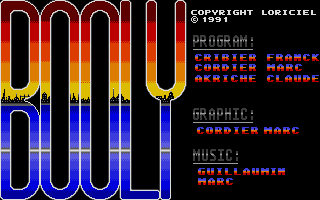 Title screen of Booly