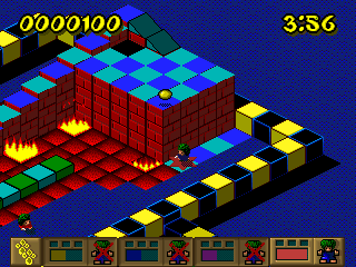 Gameplay of Lemmings Paintball