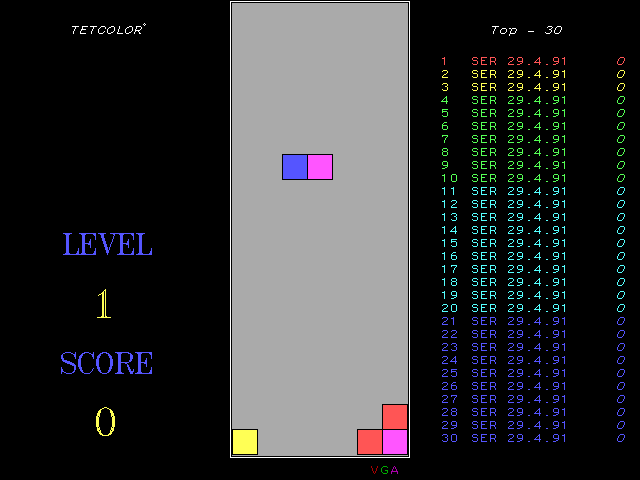 Gameplay of TETCOLOR