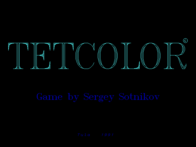 Title screen of TETCOLOR