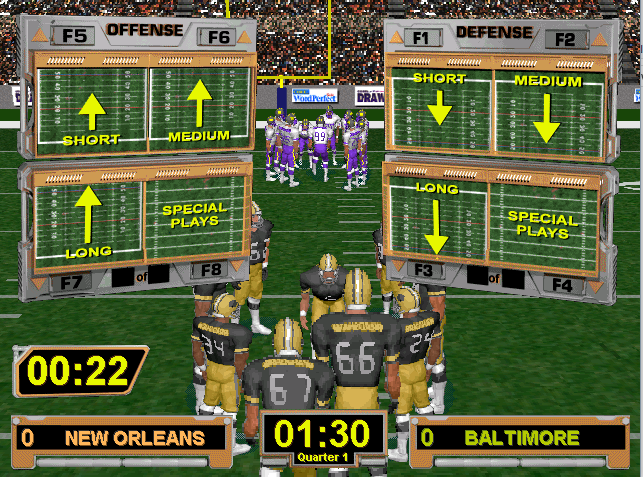 Gameplay of Bradshaw Football '98