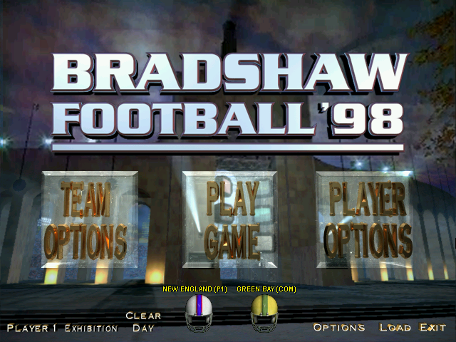 Title screen of Bradshaw Football '98