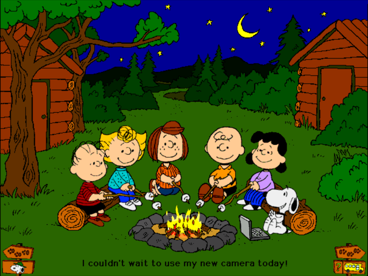 Gameplay of Snoopy's Campfire Stories