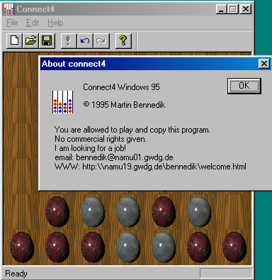 Title screen of Connect4