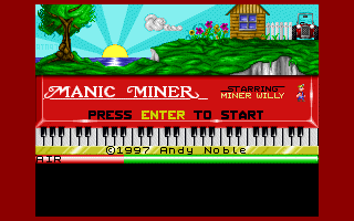 Title screen of Manic Miner
