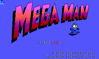 Title screen of Mega Man