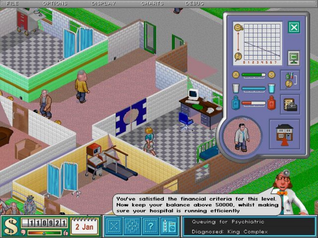 Gameplay of Theme Hospital