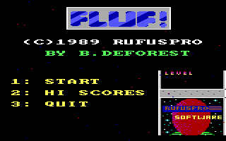 Title screen of Fluf!