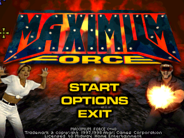 Title screen of Maximum Force
