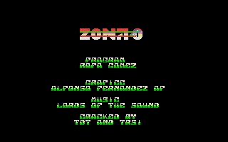 Title screen of Zona 0