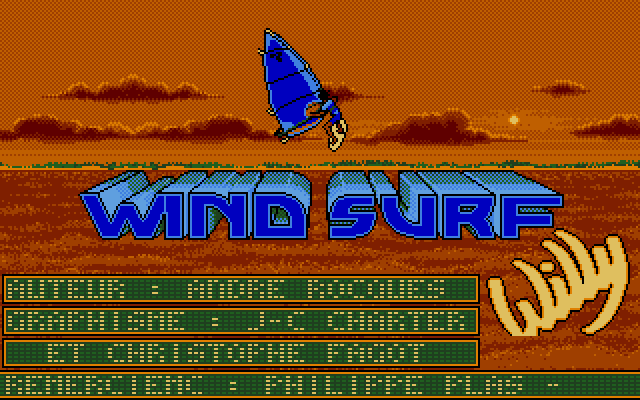 Title screen of Windsurf Willy