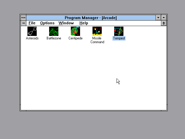 Title screen of Microsoft Arcade
