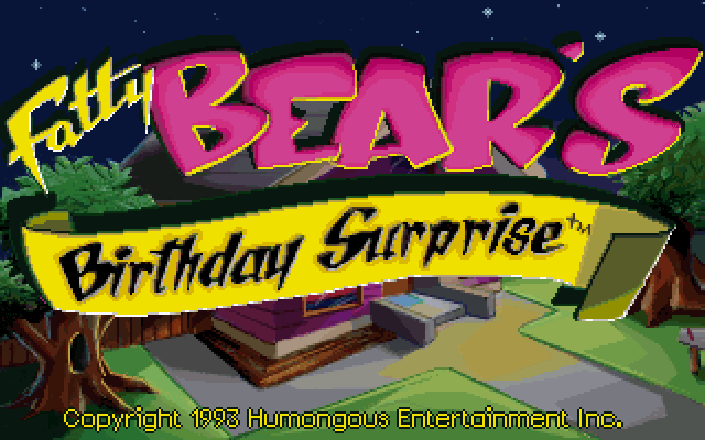 Title screen of Fatty Bear's Birthday Surprise