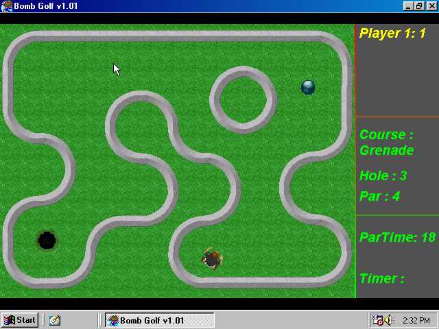 Gameplay of Bomb Golf