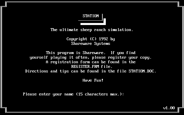Title screen of Station
