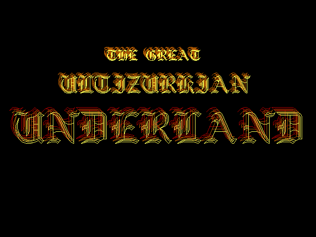 Title screen of The Great Ultizurkian Underland