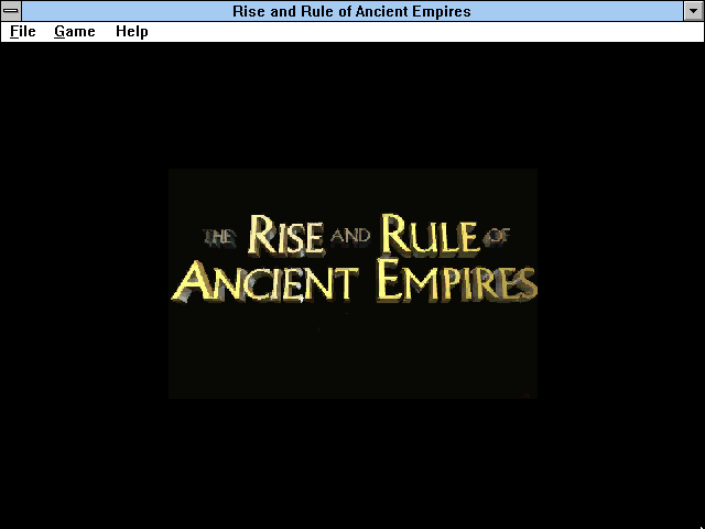Title screen of The Rise & Rule of Ancient Empires
